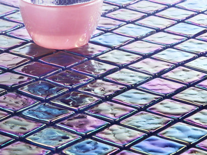 Glas Mosaik Fliesen in Violett mit Schimmer Perlmutt irisierend (MT0042 ) - Complement Fusion