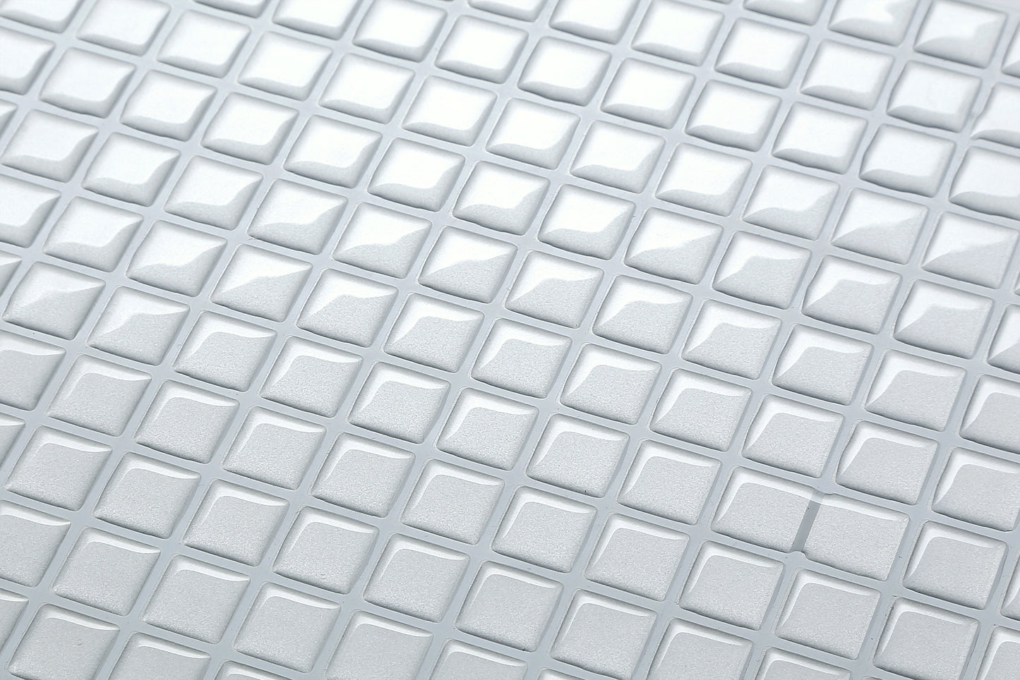 4 Stück Selbstklebend Mosaik Fliesen Silber (3D0002) - Complement Fusion