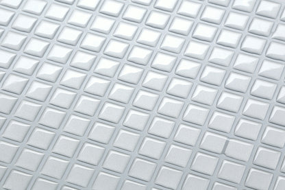 4 Stück Selbstklebend Mosaik Fliesen Silber (3D0002) - Complement Fusion