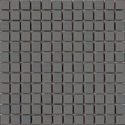 Gebürstetem Edelstahl Mosaik Fliesen Matte in Schwarz (MT0038 ) - Complement Fusion