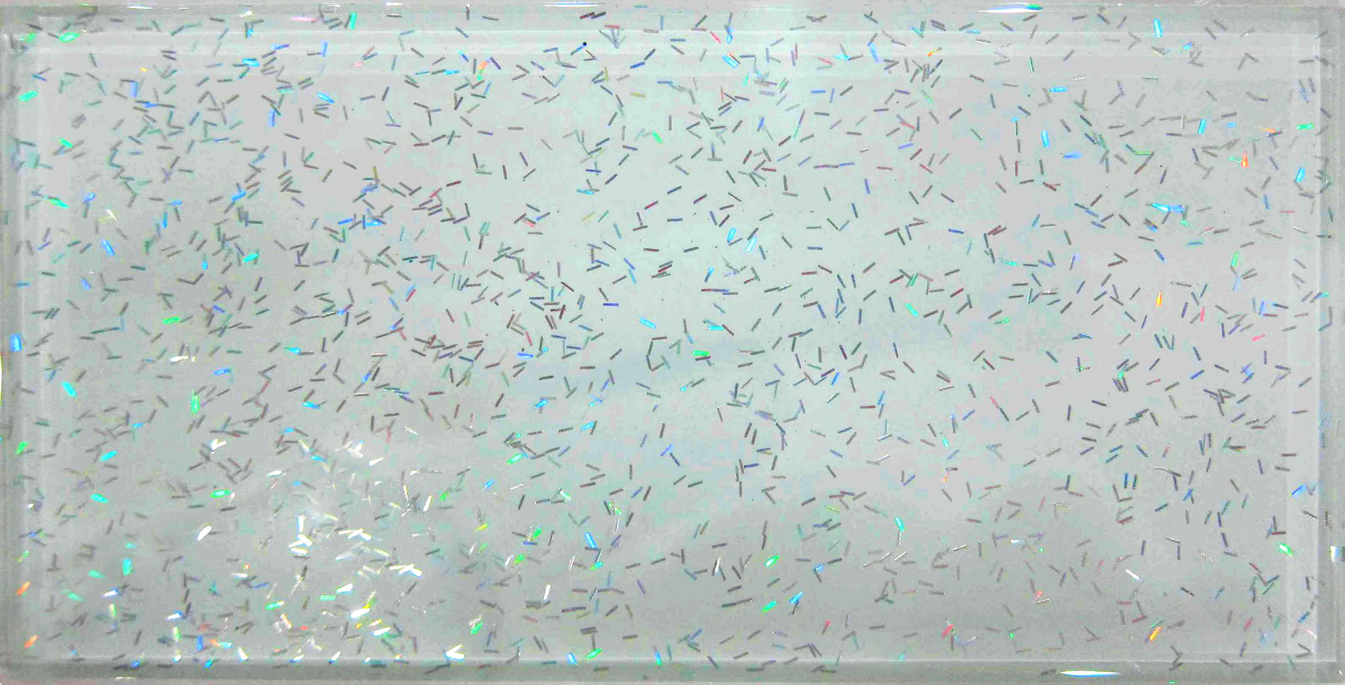 Glasfliesen Weiß mit Glitzer 15cm x 7,5cm (MT0055 ) - Complement Fusion